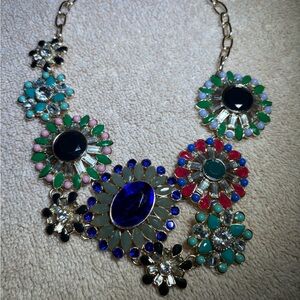 J Crew Multicolor Floral Necklace